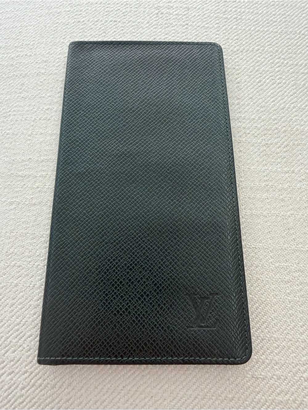 Louis Vuitton Dark Green Taiga Porte Valeurs (with Certificate of Authenticity)